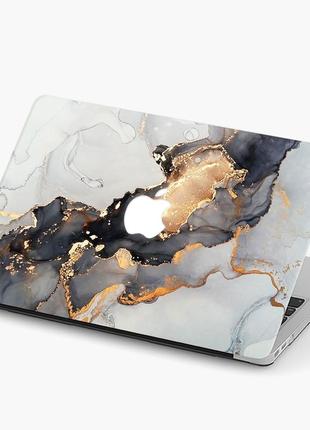 Чохол пластиковий macbook air 13,6 m2 (a2681) мрамор (marble) макбук про case hard cover матово-білий