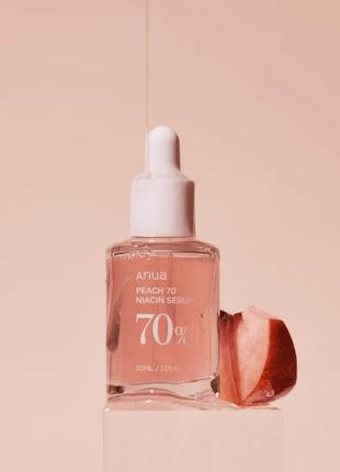 Сироватка з екстрактом персика та ніацинамідом anua - peach 70% niacinamide serum - 30ml