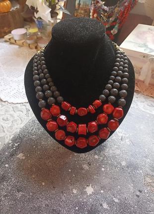 Ожерелье коралла скамья к вышиванке украинское ожерелье2 фото
