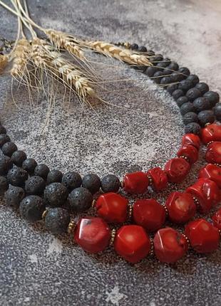 Ожерелье коралла скамья к вышиванке украинское ожерелье3 фото