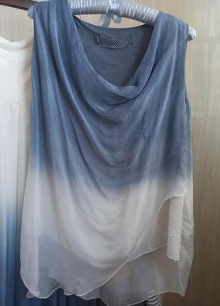 Костюм женский, блуза и юбка. шелк. италия размер,36/s 38/m