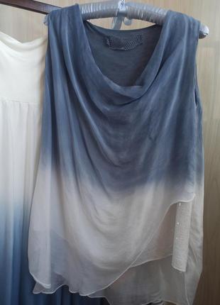 Костюм женский, блуза и юбка. шелк. италия размер,36/s 38/m