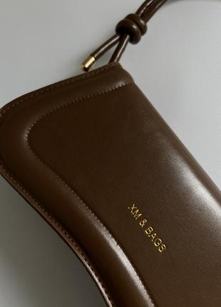 Стильная сумочка багет коричневого цвета,женская сумка