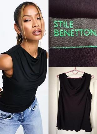 Топ майка stile benettоn/блуза віскоза