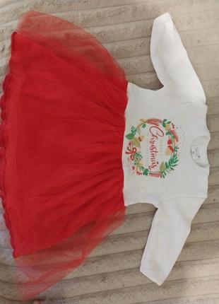 Боді платтячко з фатином на кнопках