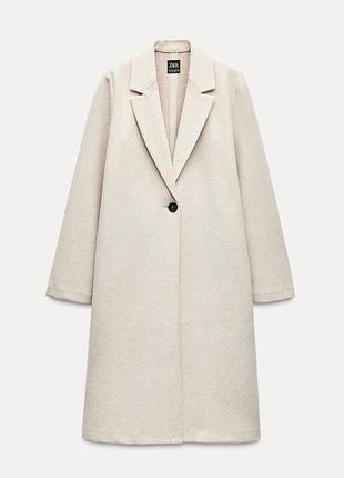 Пальто soft з ґудзиком zara