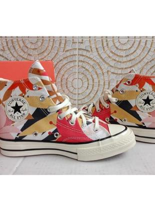 Жіночі кеди, квіткові, бренд converse all star