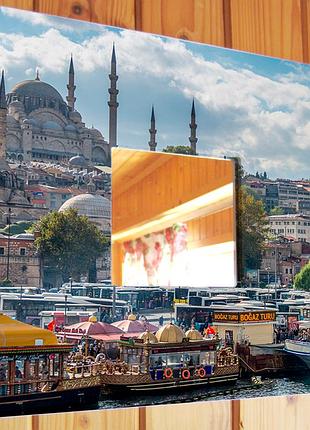 Декоративное зеркало с фото "стамбул. турция" декор украшение для спальни, дома, стильный подарок