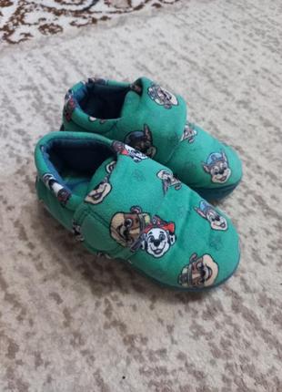 Теплі велюрові капці щінячий патруль