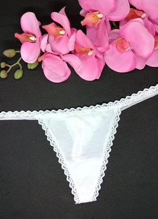 Изысканные белые трусики-стринги victoria’s secret
