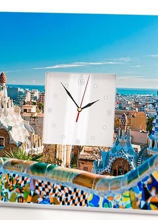 Стильний годинник "барселона. каталонія. гауді" прикраса інтер'єру в дитячу кімнату, спальню, ігрову