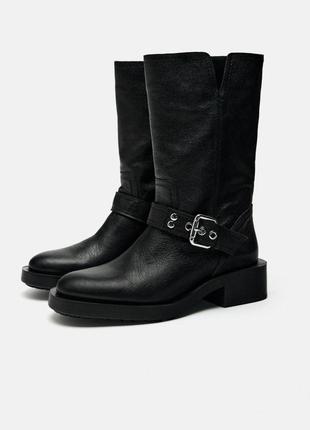 Шкіряні черевики zara2 фото