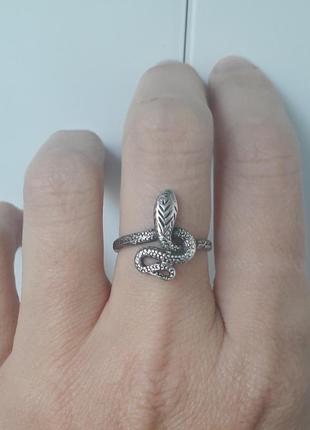 Винтаж 925 серебро серебряное кольцо змея