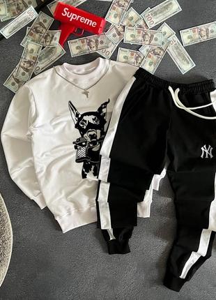 Свитшот кофта + спортивные черные штаны, спортивный костюм премиум качества7 фото