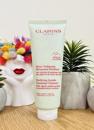 Оригінал очищувальний пінний крем з альпійськими травами clarins purifying gentle foaming cleanser with alpine herbs