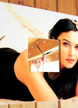 Часы "моника беллуччи. monica bellucci" фото актрисы, украшение интерьера спальни,...