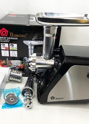 Электромясорубка, шинковка и соковыжималка domotec ms-2024 (3000вт, томаты, терки/шинковки) shop