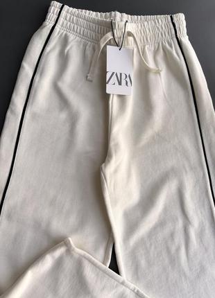 Жіночі спортивні штани палаццо з лампасами zara