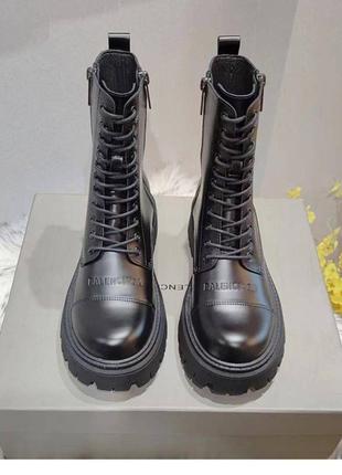 Ботинки кожа сапоги в стиле balenciaga