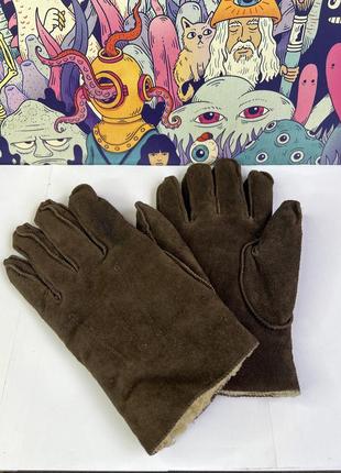 Рукавички чоловічі замшеві