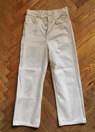 Белые джинсы кюлоты mango