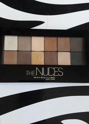Палетка теней для век  maybelline new york the nudes palette