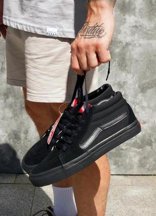 Черные высокие кеды vans