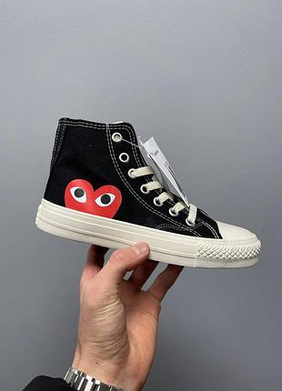Жіночі кросівки comme des garçons play x Alexis converse high ‘black’
