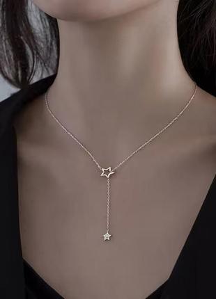 Подвеска, колье со звездой, y формы/подвеска,колье, ожерелья