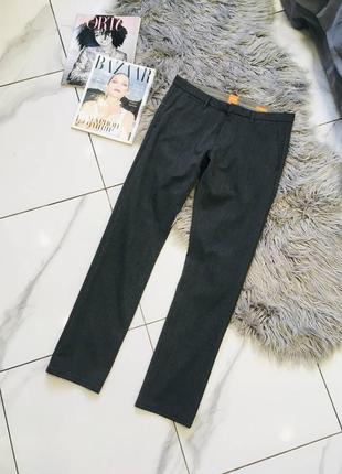 Сірі вузькі штани оригінал slim fit hugo boss orange 🍊 32