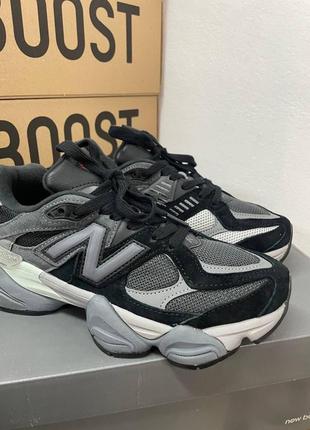 New balance 9060 black grey женские кроссовки de devance 9060 натуральная замша