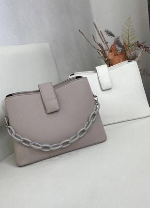 Женская стильная и качественная сумка из эко кожи 3 цвета10 фото
