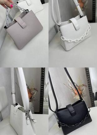 Женская стильная и качественная сумка из эко кожи 3 цвета7 фото