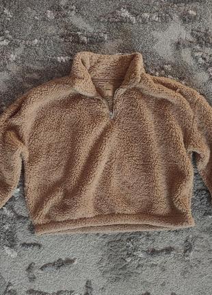 Плюшева кофта на блискавці