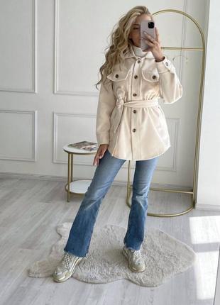 Пальто-рубашка / женская кашемировая рубашка - пальто есть обмен / женские пальто рубашки осенние цвет молоко / на пуговицах верхнюю одежду7 фото