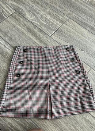 Мини юбка в клетку mango, xs