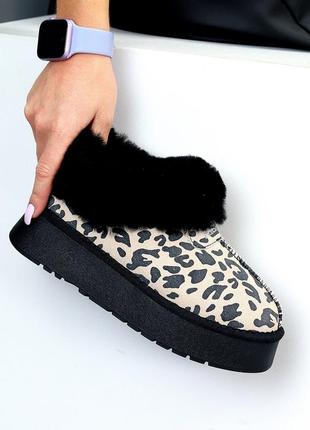 Угги угги черные натуральная замша на высокой подошве платформе танкетке массивной трактор...