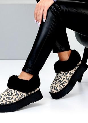 Угги угги черные натуральная замша на высокой подошве платформе танкетке массивной трактор...