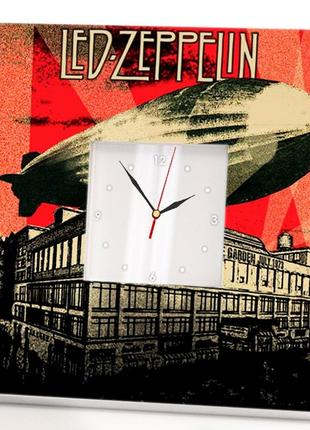 Авторские часы "группа led zeppelin" для фанатов рок музыки, украшение в бар, клуб, студию, подарок