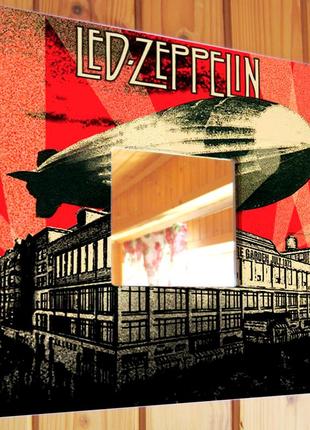Декоративное зеркало "led zeppelin" для фанатов рок-музыки, украшение в бар