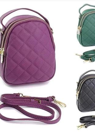 Жіноча сумка натуральна шкіра 17 х 20 см