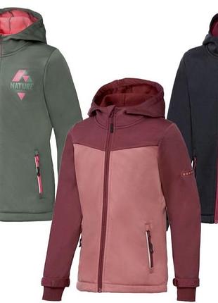 Куртка вітровка softshell crivit 122-128, 134-140, 146-152 дівчинка