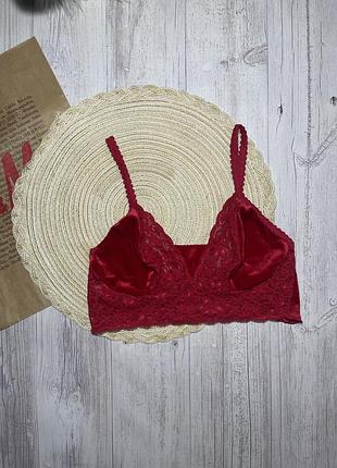 Топ бархат+мереживо