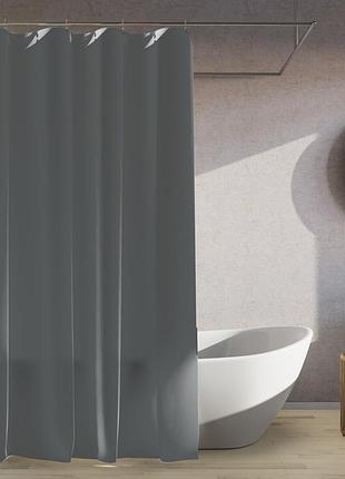 Тканинна штора для ванної кімнати agate з кільцями 16 шт. розмір 240х200