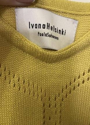 Ivana helsinki paola suhonen кроше сарафан полупрозрачный желто-горчичинный