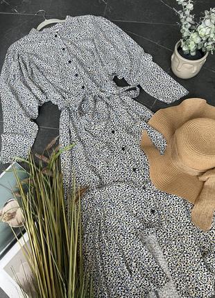 Вискозное миди платье на пуговицах h&m  ххл