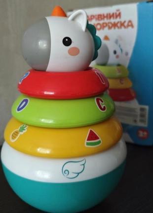 Развивающая игрушка-неваляшка единорог limo toy
