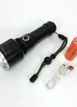 Фонарик с зарядкой от usb x-balog bl-531-p90, лед фонарь переносной, лед yp-750 фонарь переносной