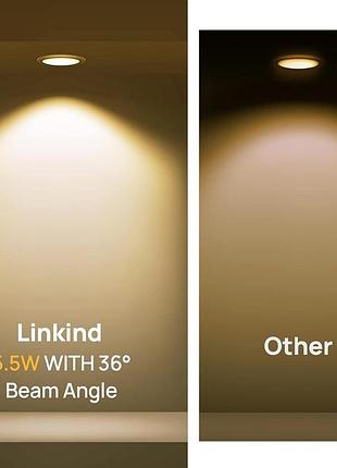 Світлодіодна лампа linkind dimmable gu5.3 5,5 вт, еквівалент 50 вт, 2700 к, теплий...