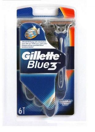 Gillette blue 3 джілет блу 3 6шт. одноразові станки для гоління1 фото